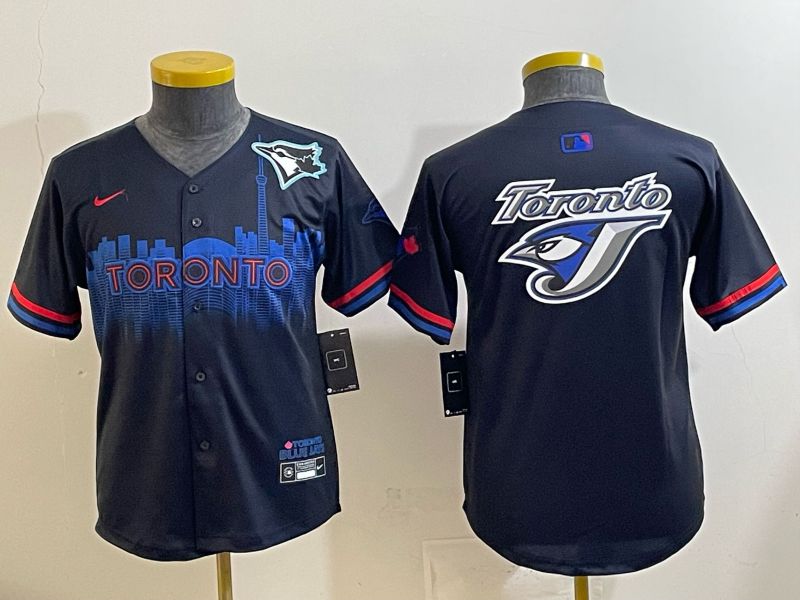 Youth 2025 Toronto Blue Jays Blank black Joint Name Nike MLB Jersey 018->youth mlb jersey->Youth Jersey